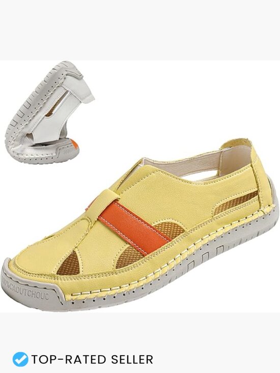 Shoes - Slip-On Closed Toe Sandals Boho Gladiator Comfort Non-Slip Orthopedic Summer